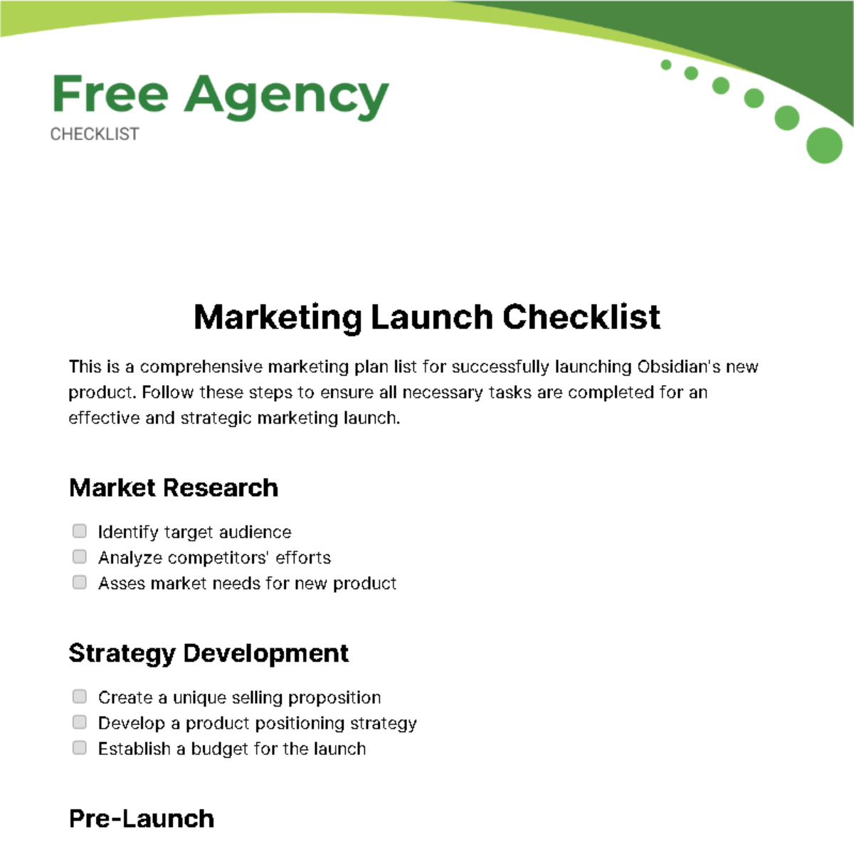 Agency Checklist Template - Edit Online & Download