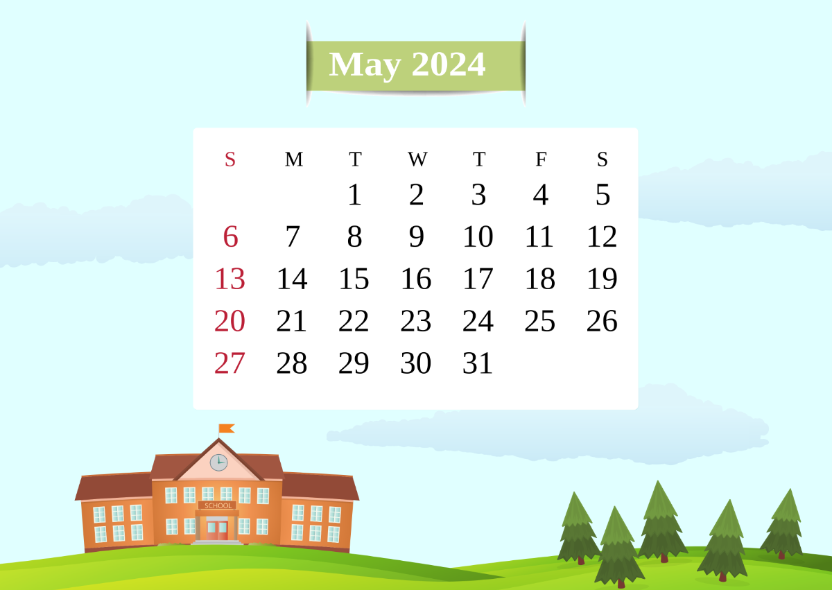 May 2024 Academic Calendar Template