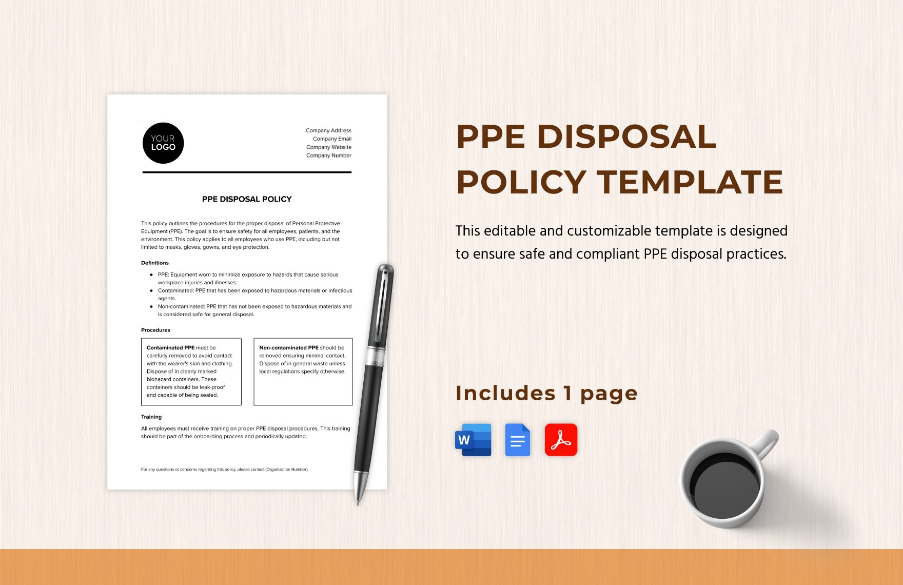 PPE Disposal Policy Template