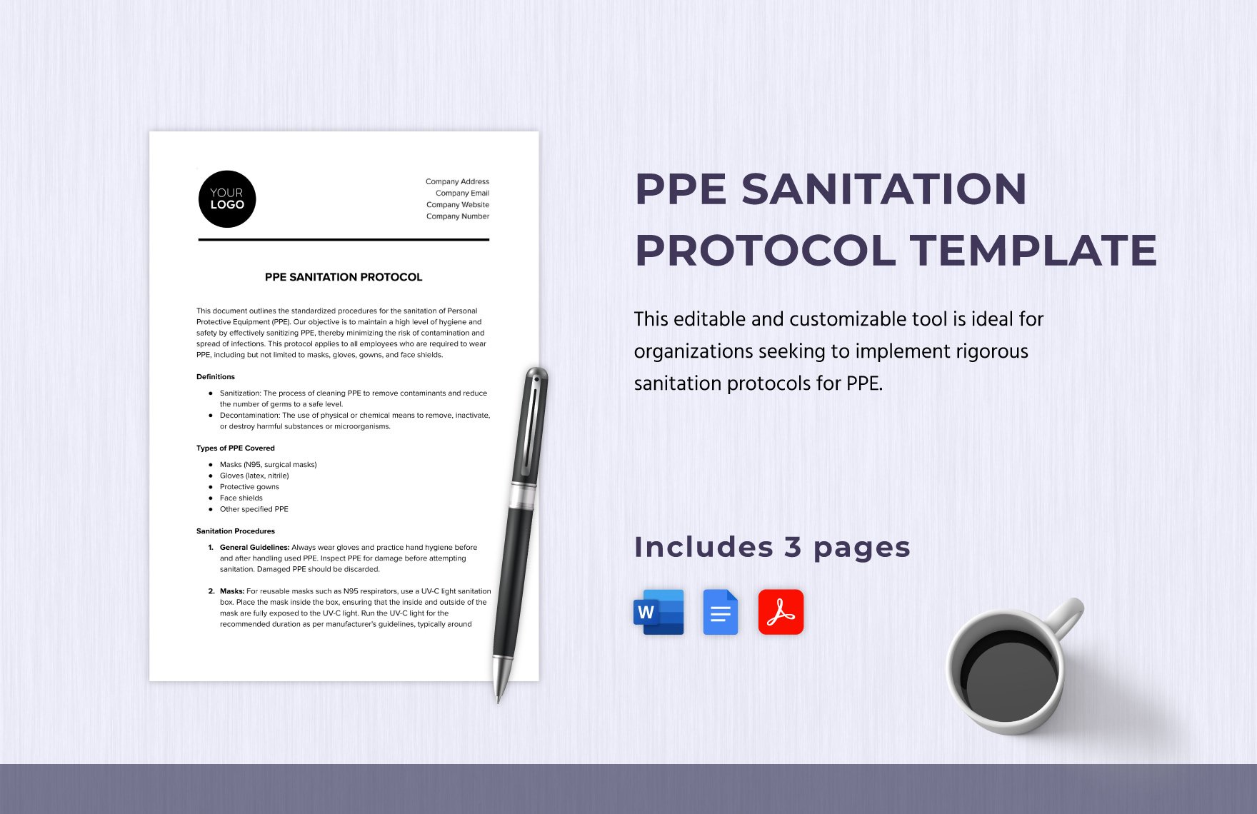 PPE Sanitation Protocol Template