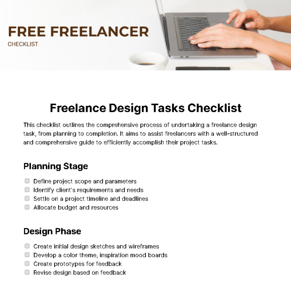 Freelancer Checklist Template - Edit Online & Download