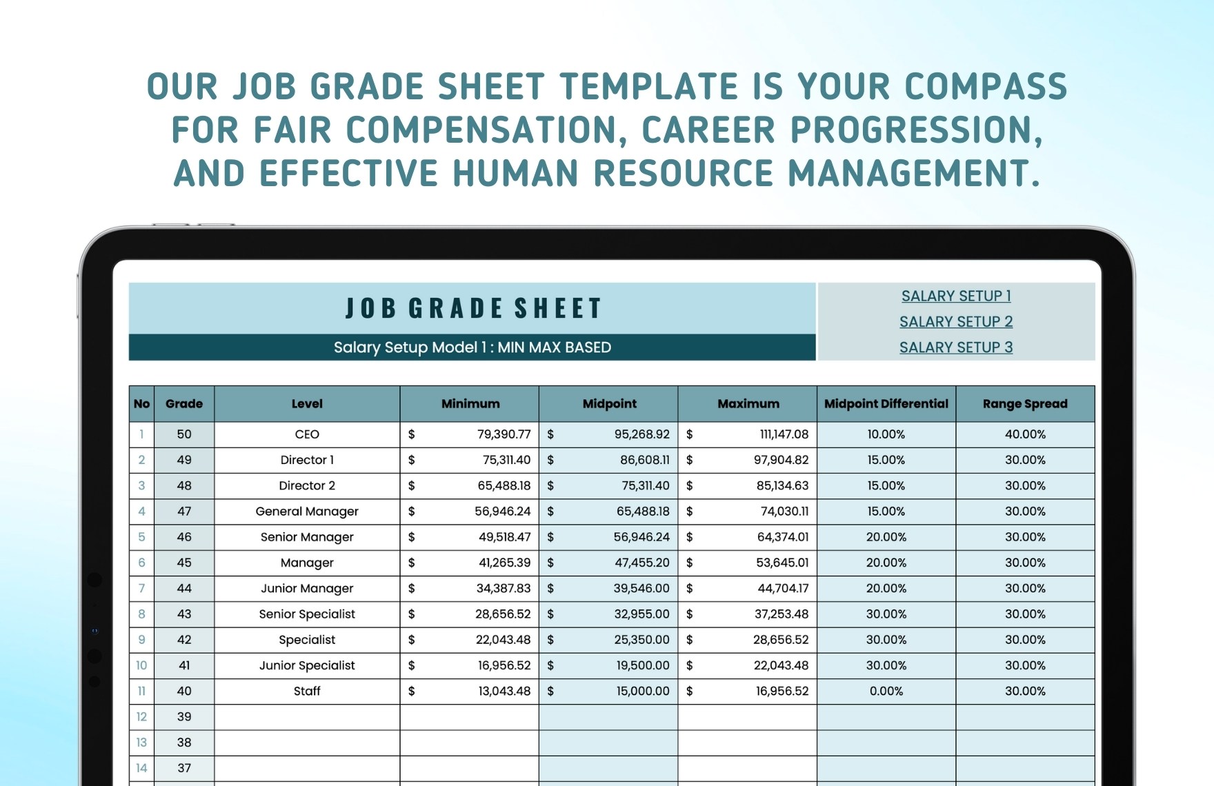 Job Grade Sheet Template