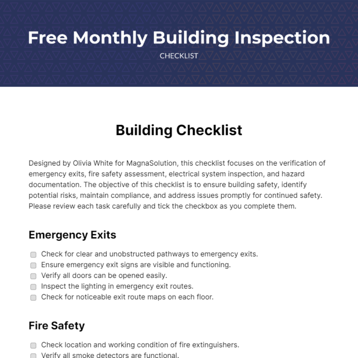 FREE Building Checklist - Edit Online &amp; Download | Template.net