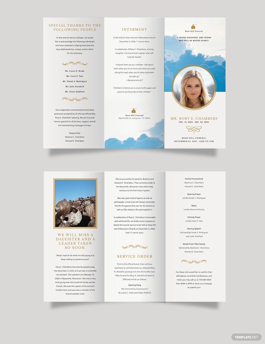 Funeral Bi-Fold Brochure