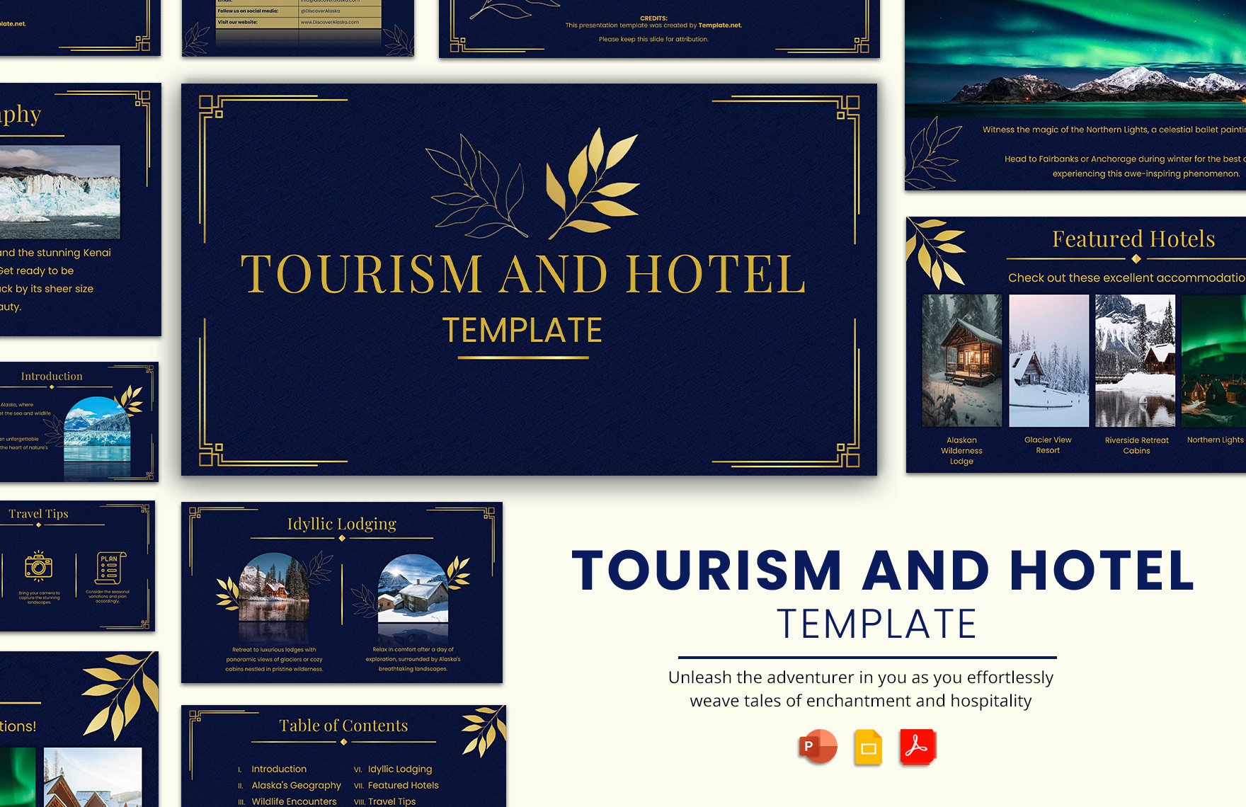 Free Tourism and Hotel Template in PDF, PowerPoint, Google Slides