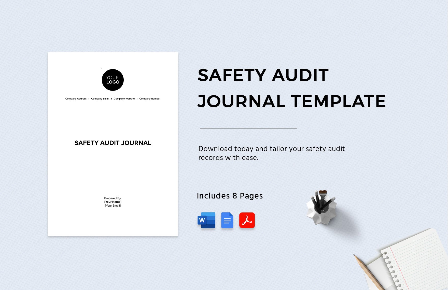 Safety Audit Journal Template