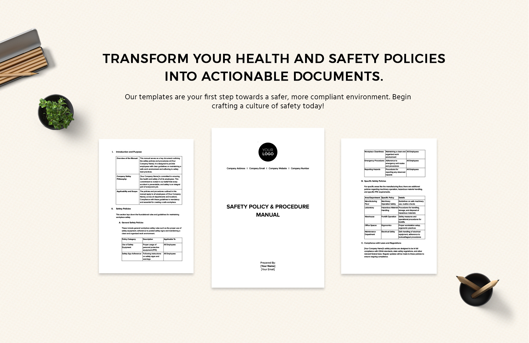 Safety Policy & Procedure Manual Template