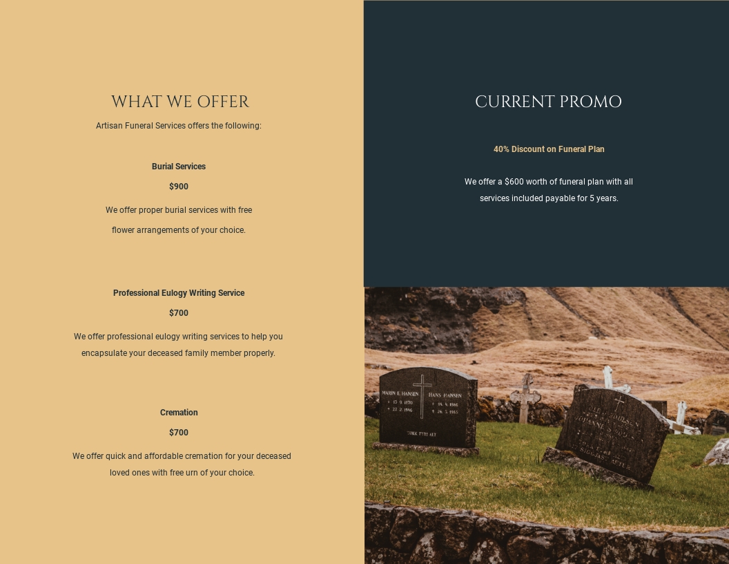 Classic Funeral Obituary Bi Fold Brochure Template 1.jpe