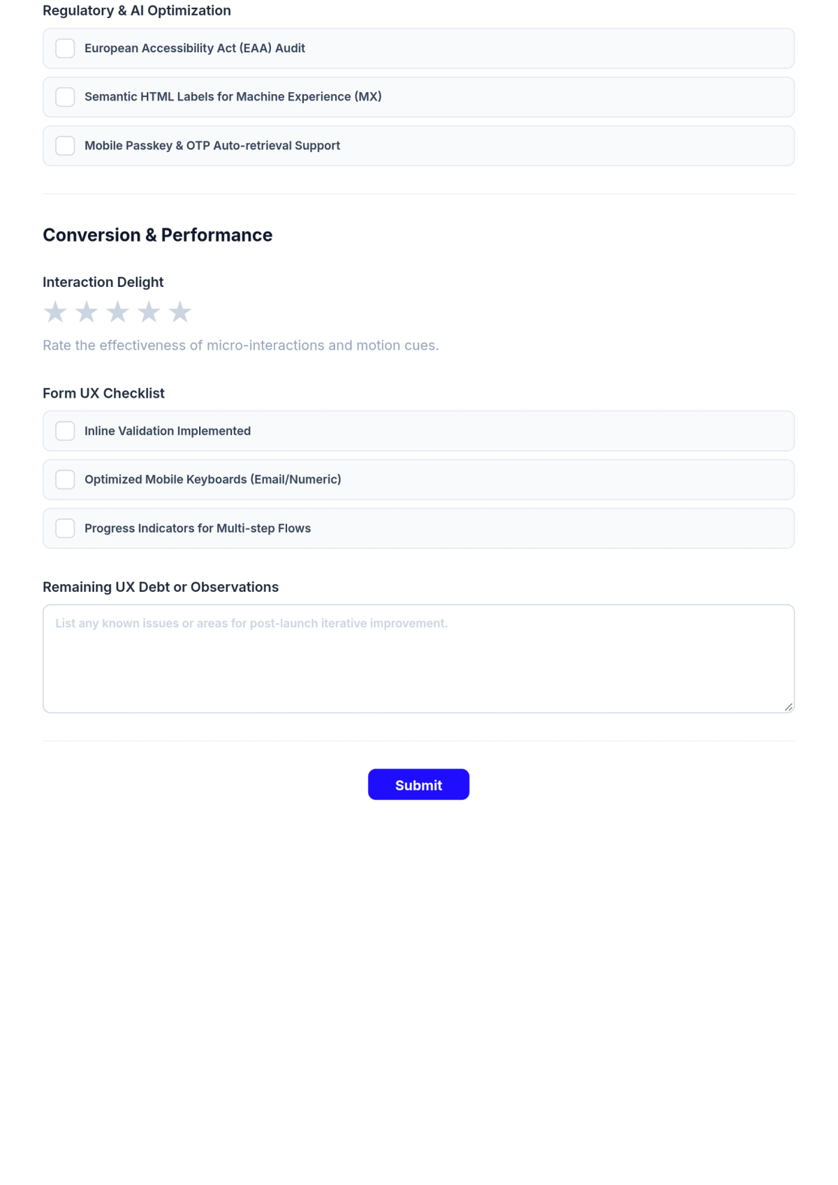 Free User Experience (UX) Project Checklist Template & AI Maker Free User Experience (UX) Project Checklist Template & AI Maker