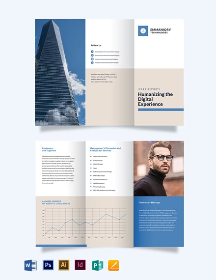 corporate annual report tri fold brochure template