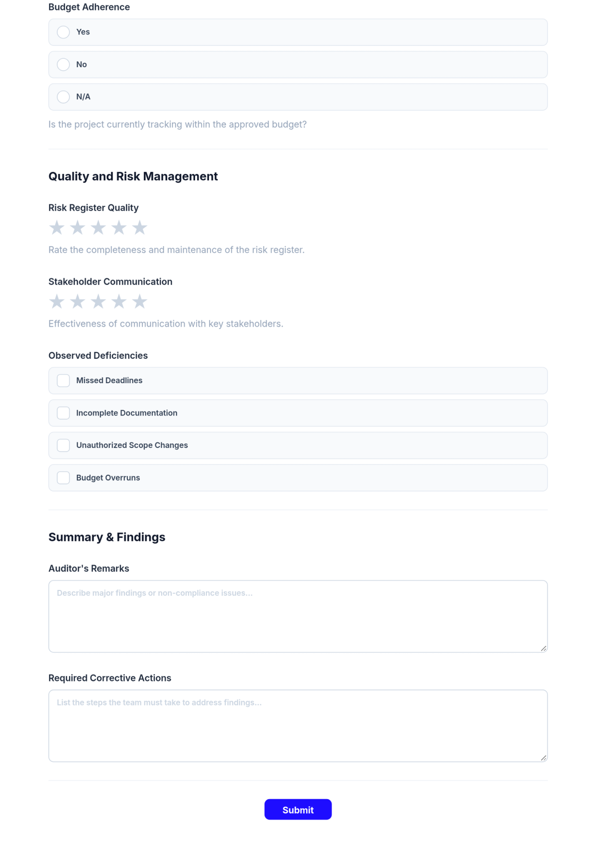 Free Project Audit Checklist Template & AI Maker Free Project Audit Checklist Template & AI Maker