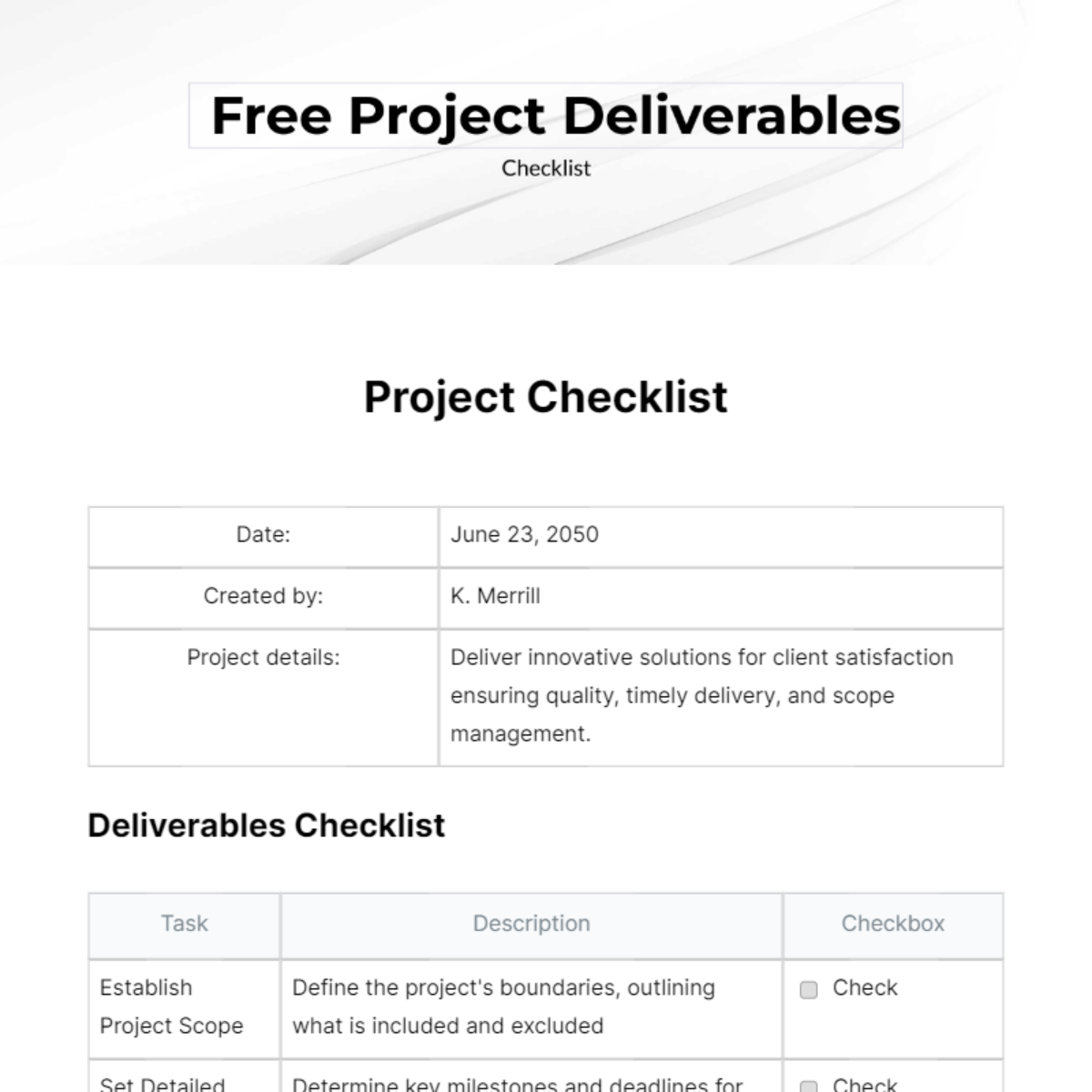 free-project-checklist-templates-examples-edit-online-download