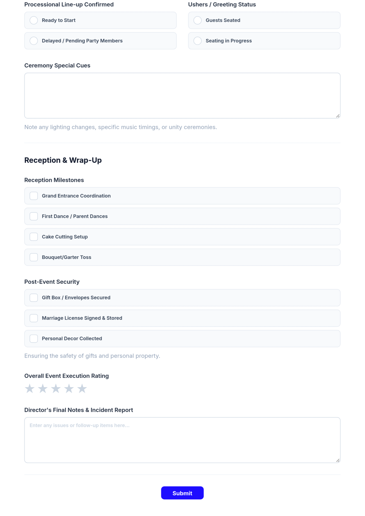 Free Wedding Director Checklist Template & AI Maker Free Wedding Director Checklist Template & AI Maker