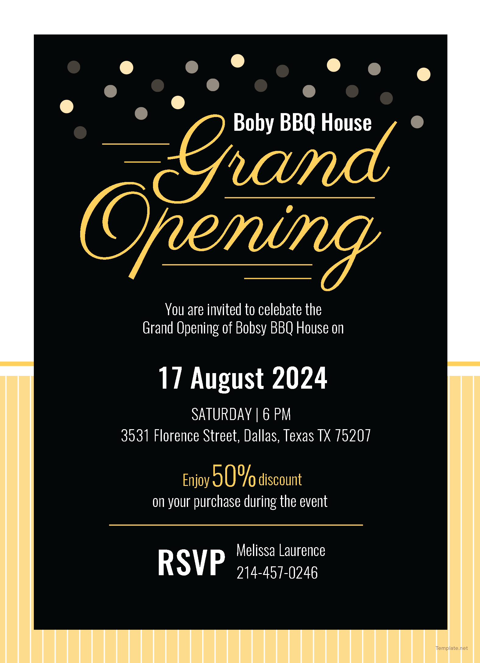 Grand Opening Invitation Card Template In Adobe Illustrator Microsoft Word Publisher Apple 