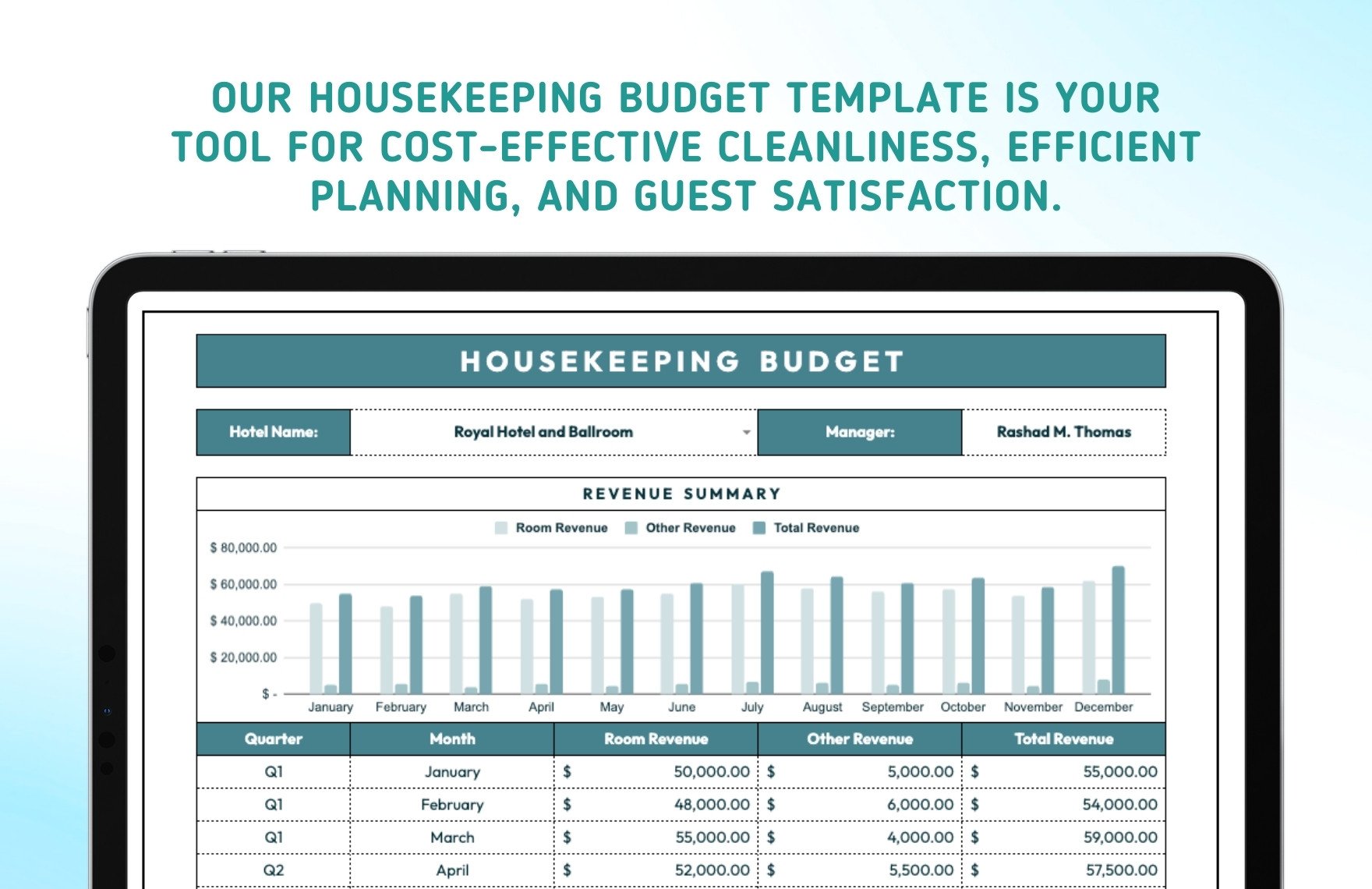 Housekeeping Budget Template