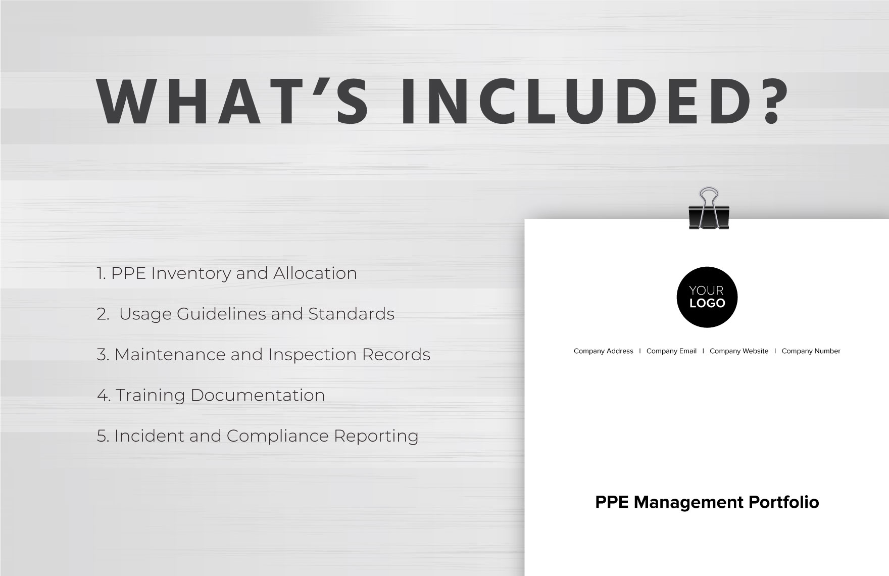 PPE Management Portfolio Template
