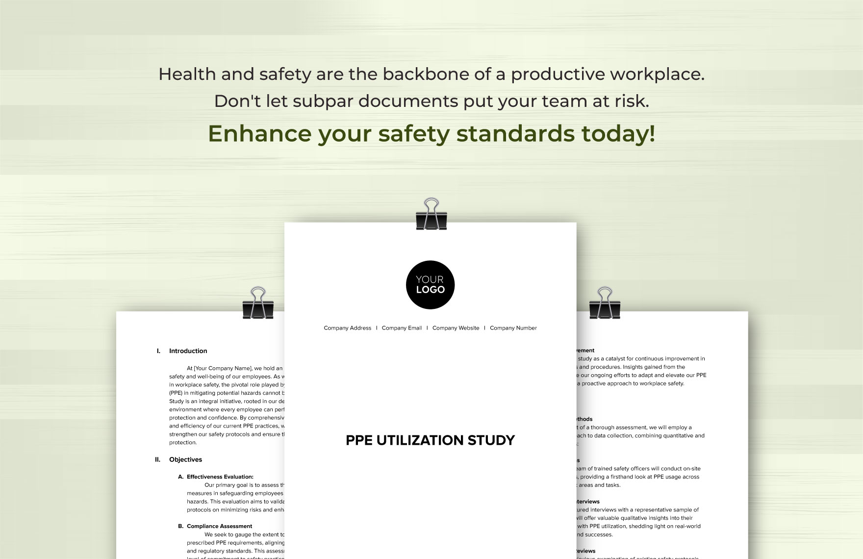PPE Utilization Study Template