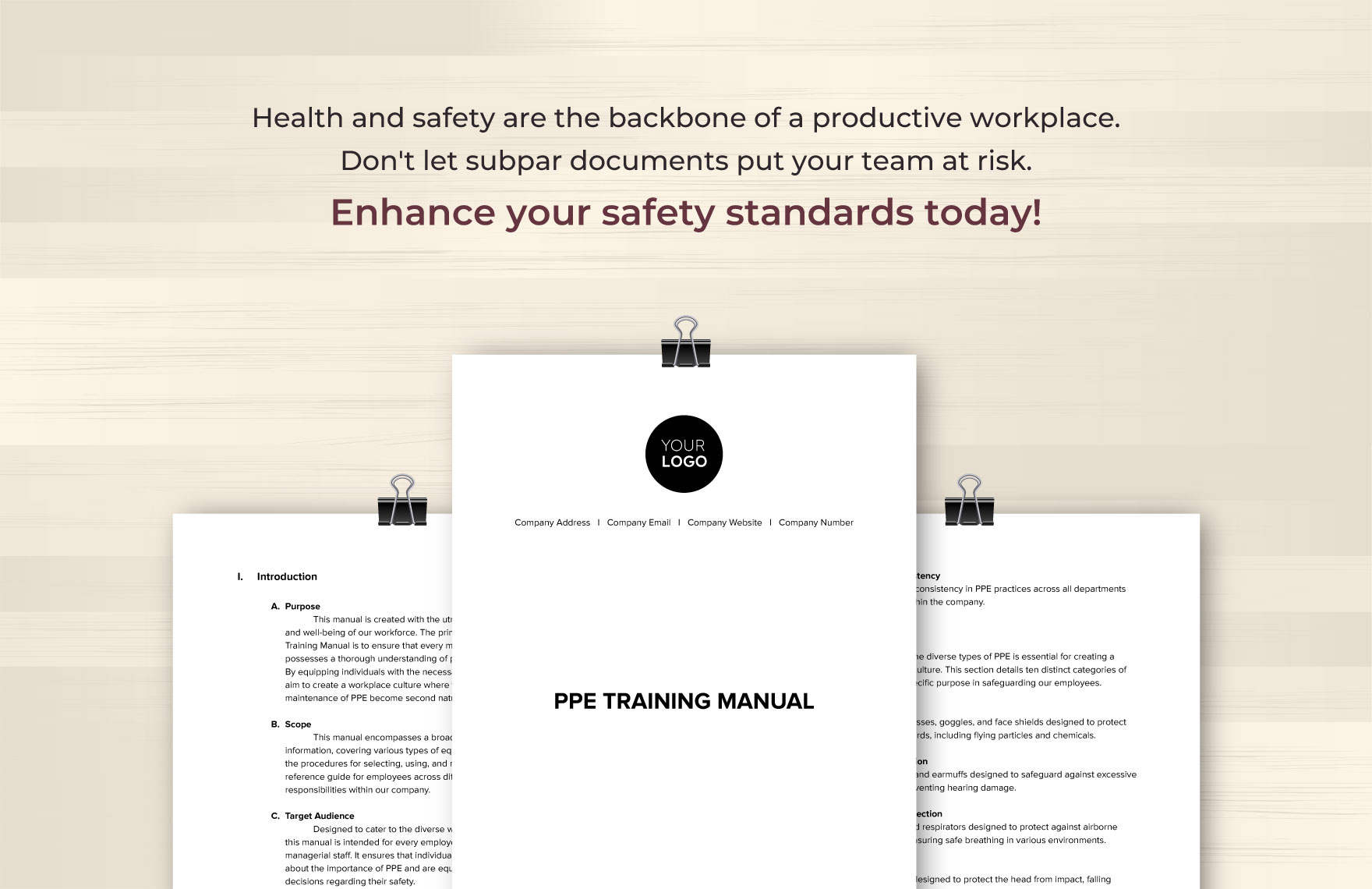 PPE Training Manual Template