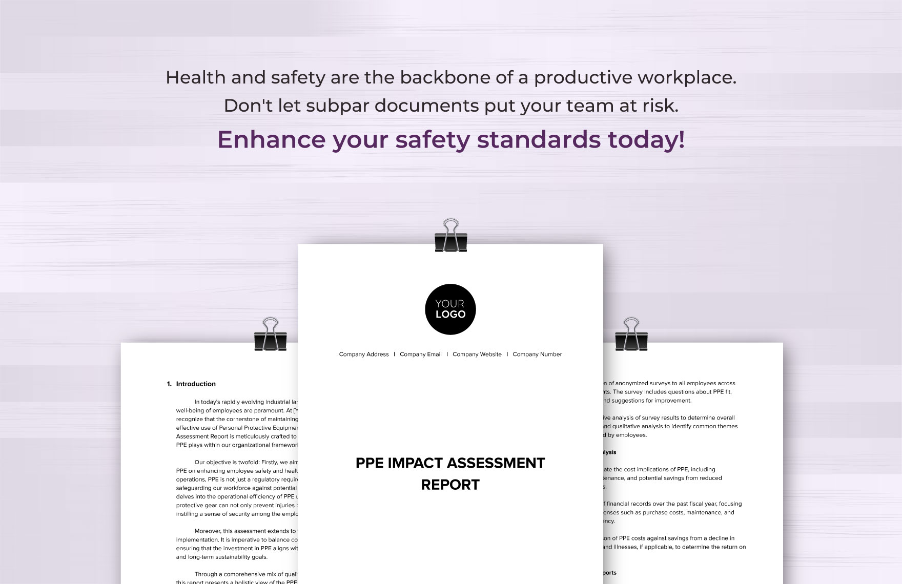 PPE Impact Assessment Report Template