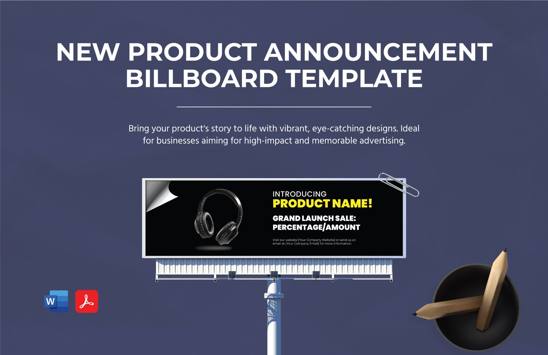 New Product Announcement Billboard Template
