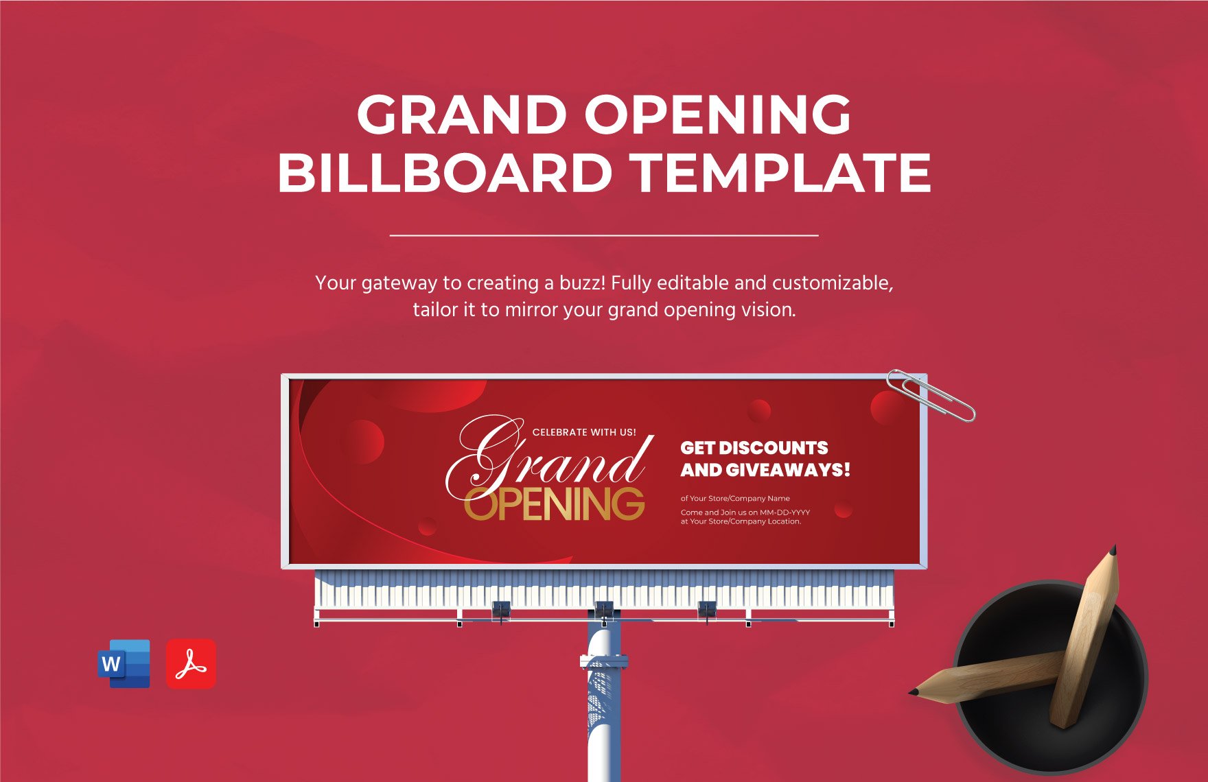 Grand Opening Billboard Template
