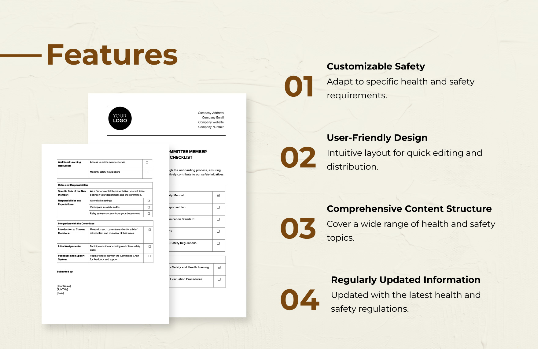 Health & Safety Committee Member Onboarding Checklist Template