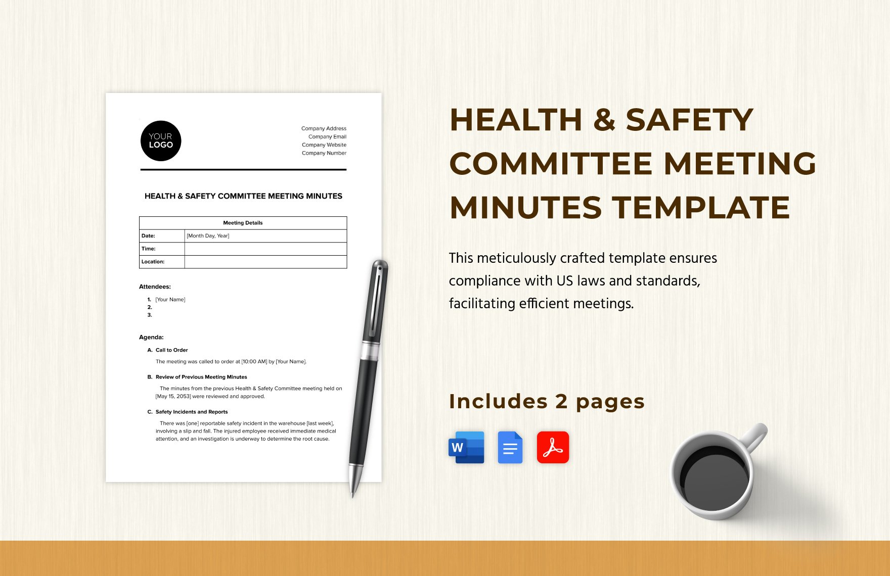 Health & Safety Committee Meeting Minutes Template