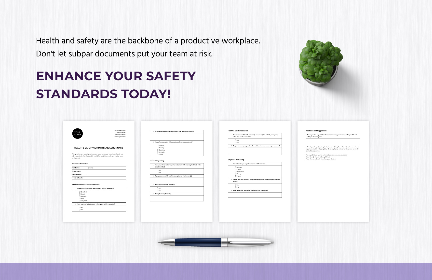 Health & Safety Committee Questionnaire Template
