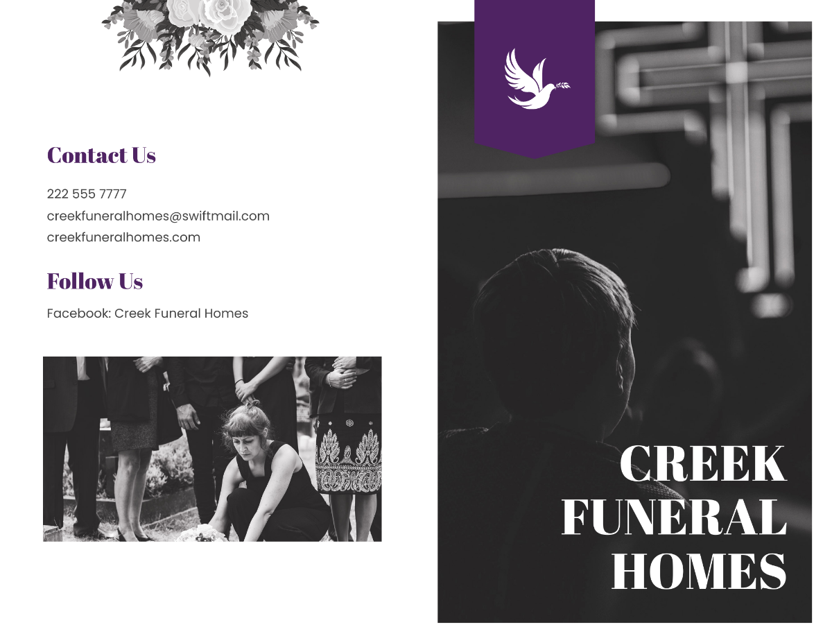 Funeral Home Bi-Fold Brochure Template