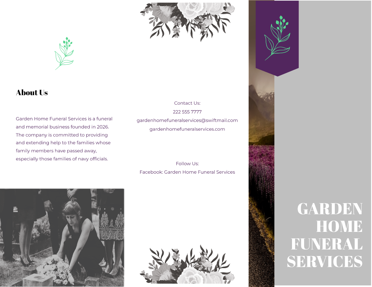 Free Funeral Home Tri-Fold Brochure Template
