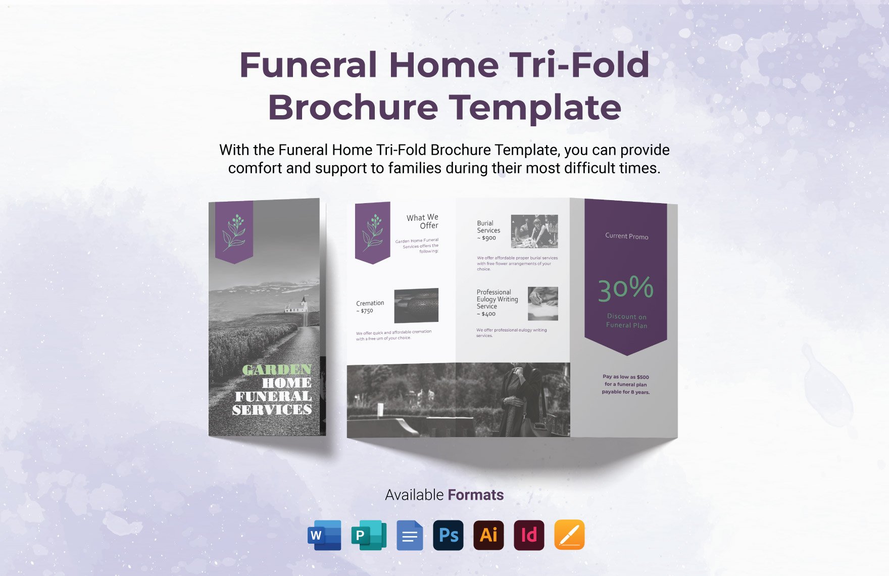 Funeral Home Tri-Fold Brochure Template