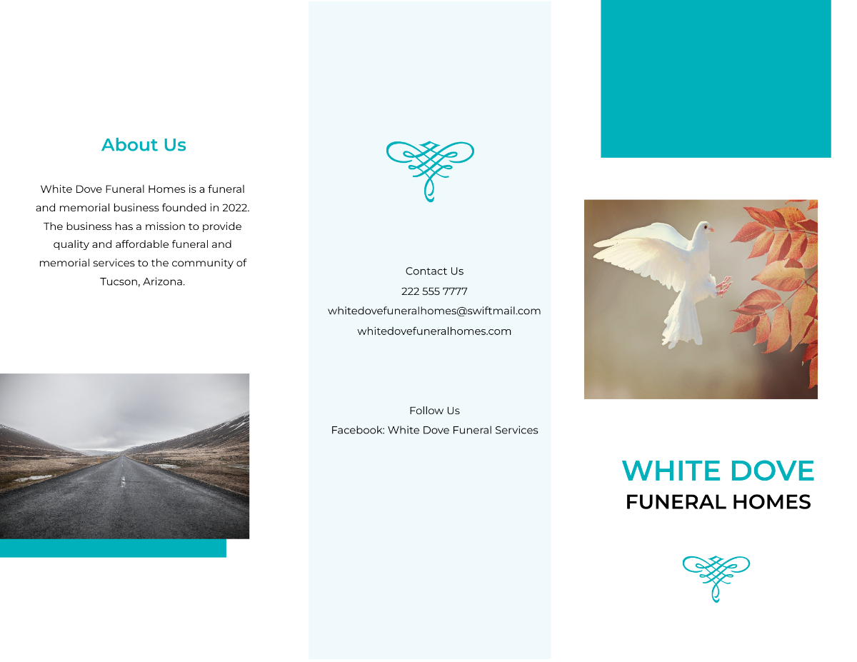 Funeral Home Services Tri-Fold Brochure Template