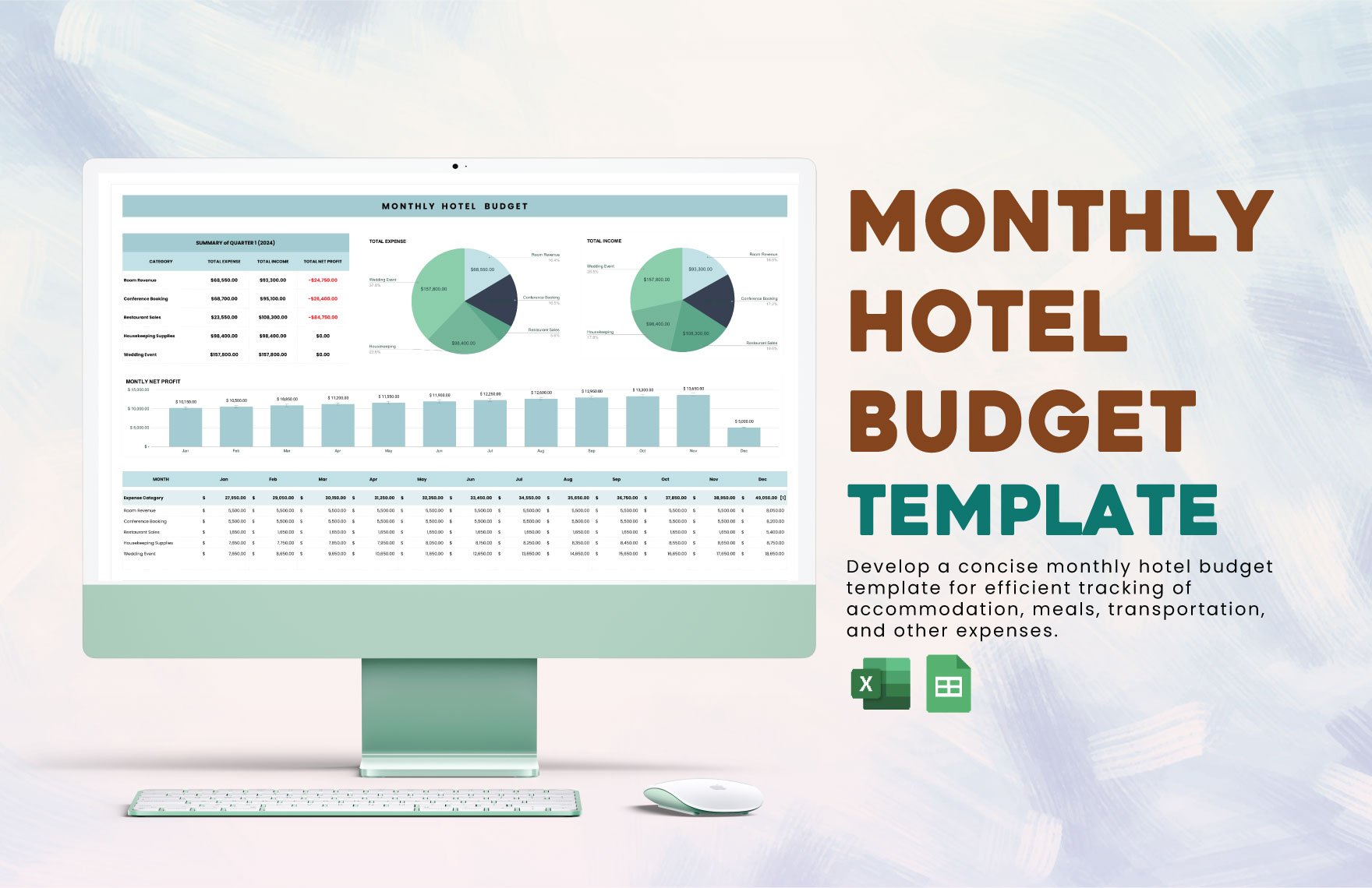 Monthly Hotel Budget Template