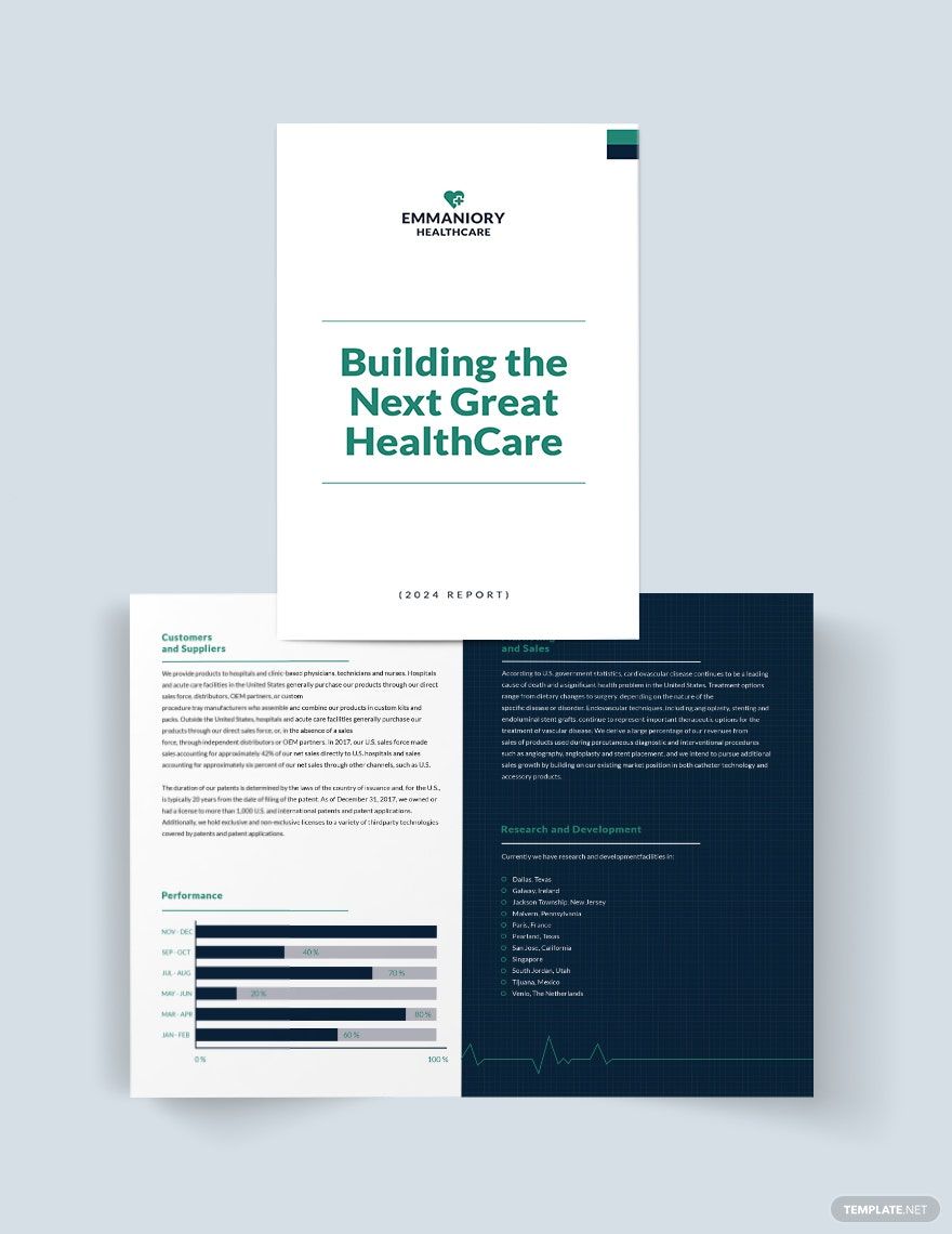 Health And Safety Annual Report Bi-Fold Brochure Template
