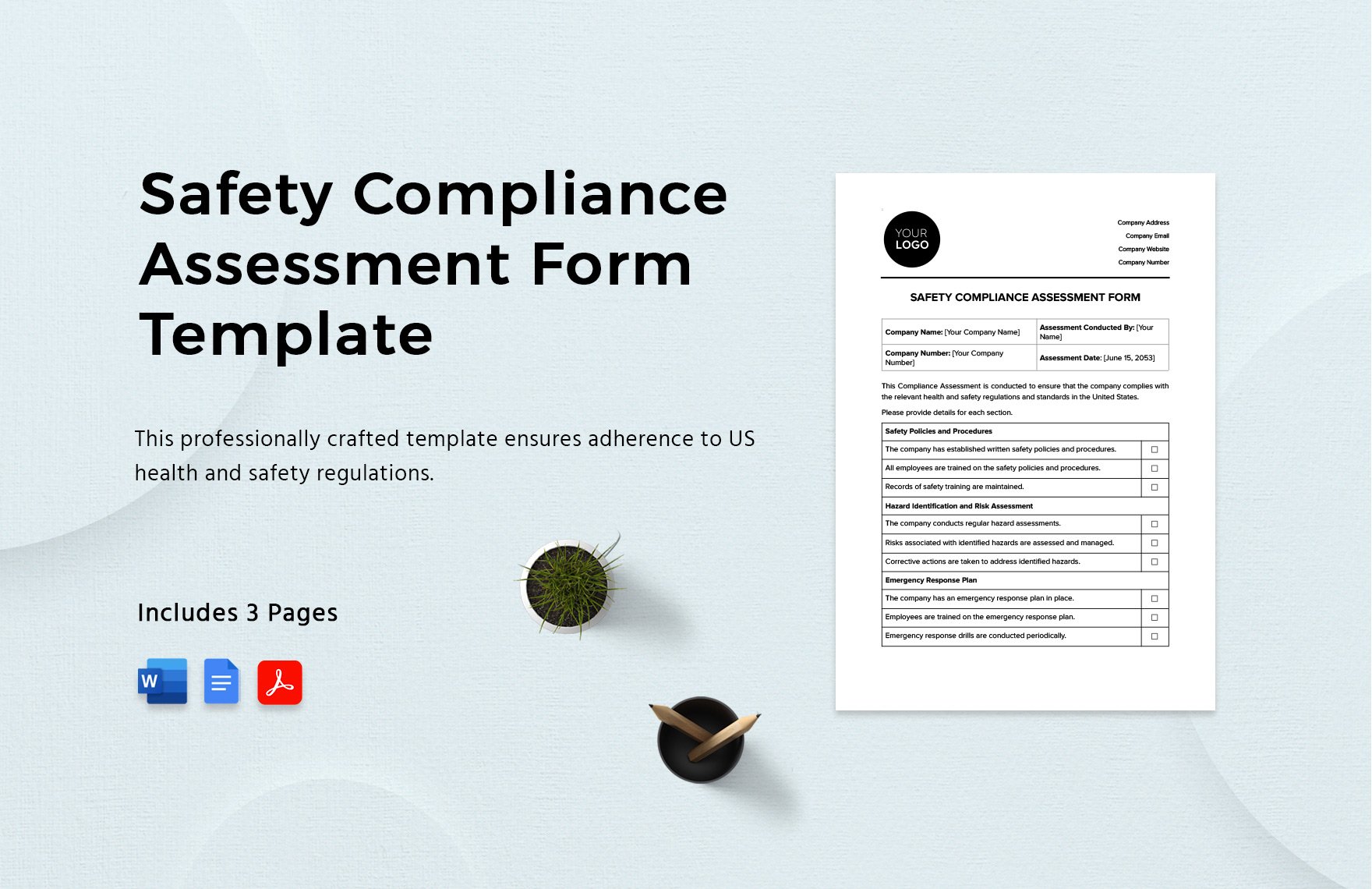  Safety Compliance Assessment Form Template