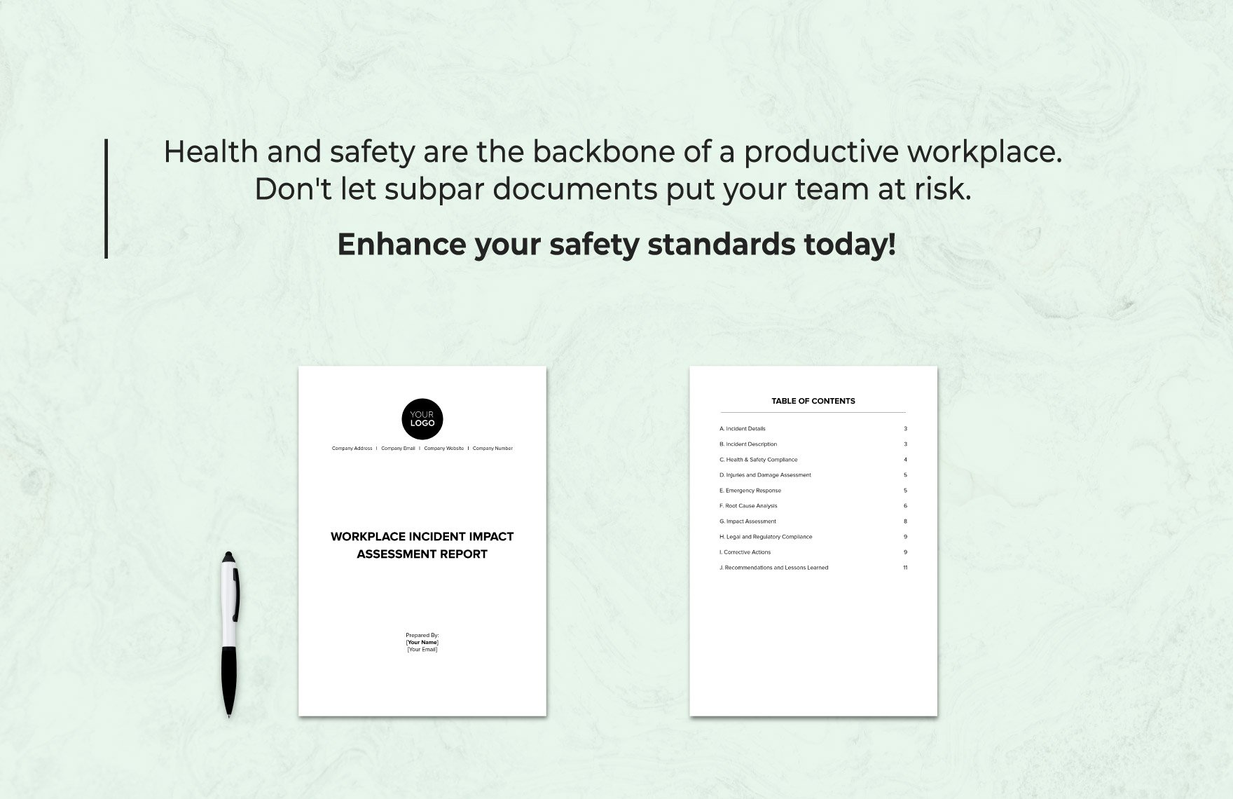 Workplace Incident Impact Assessment Report Template