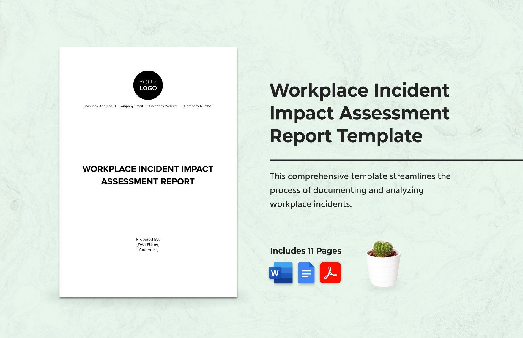 Workplace Incident Impact Assessment Report Template