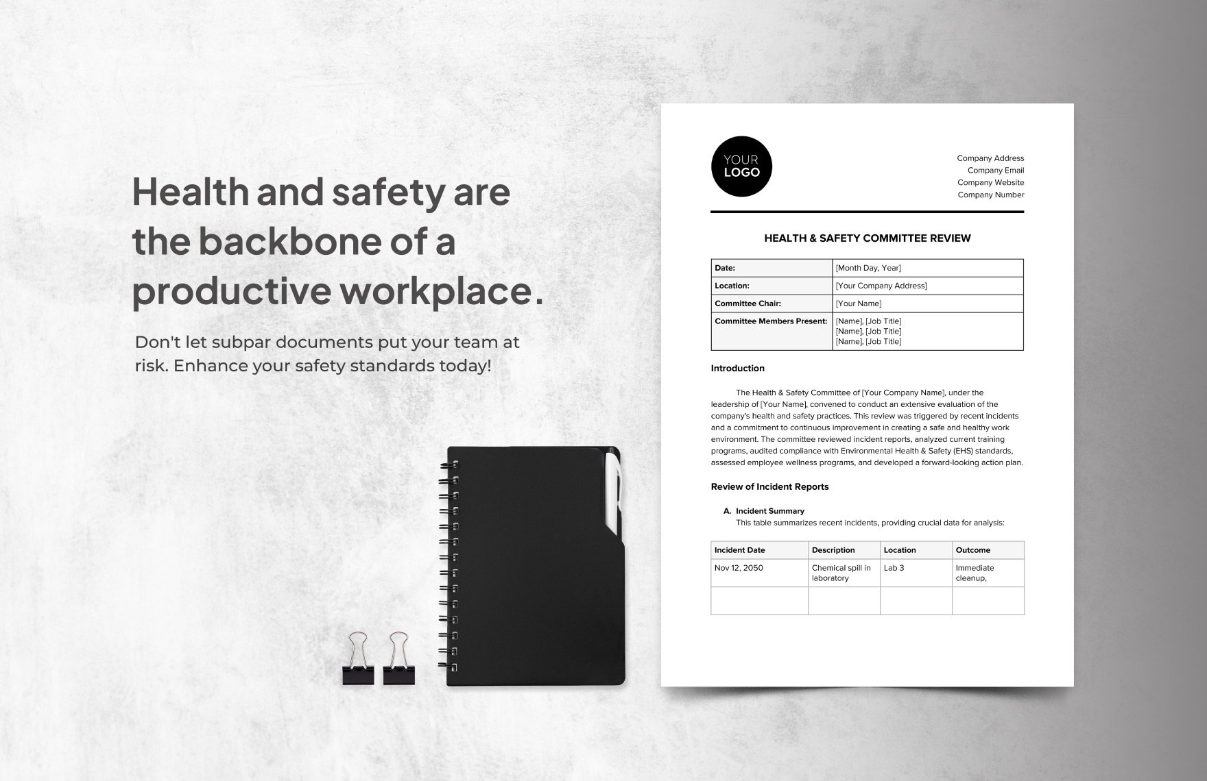 Health & Safety Committee Review Template