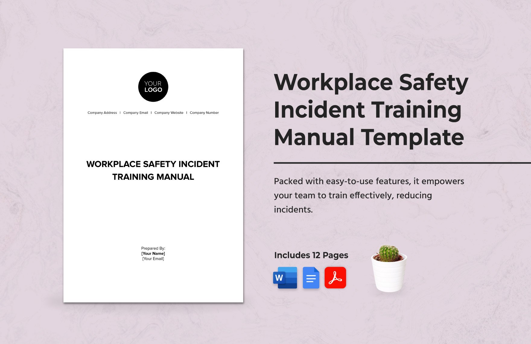 Workplace Safety Incident Training Manual Template