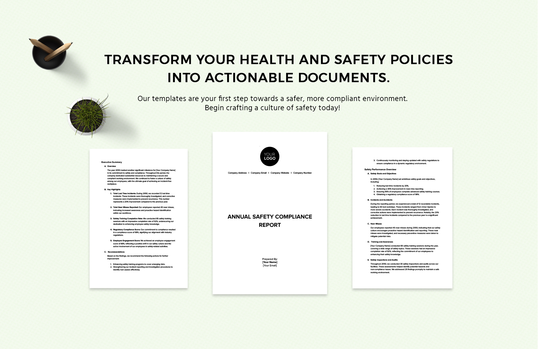 Annual Safety Compliance Report Template