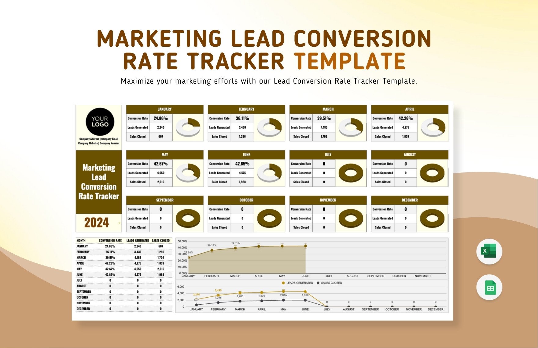 Marketing Lead Conversion Rate Tracker Template