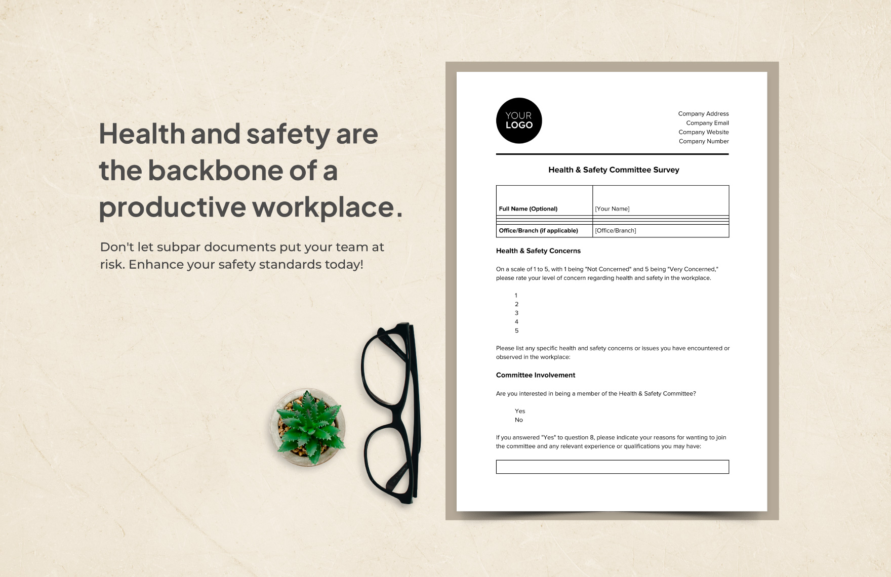 Health & Safety Committee Survey Template