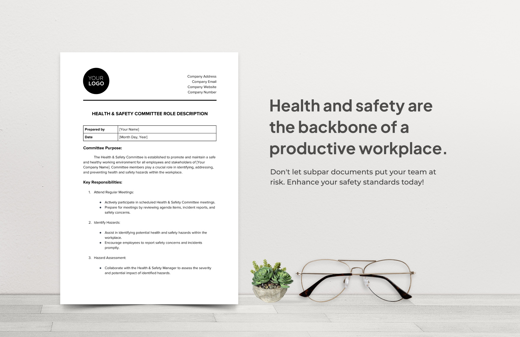 Health & Safety Committee Role Description Template