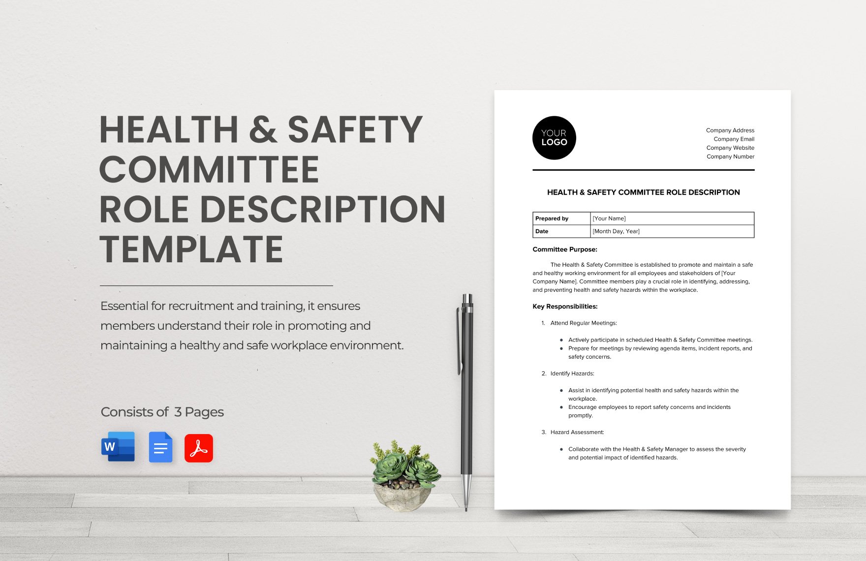 Health & Safety Committee Role Description Template