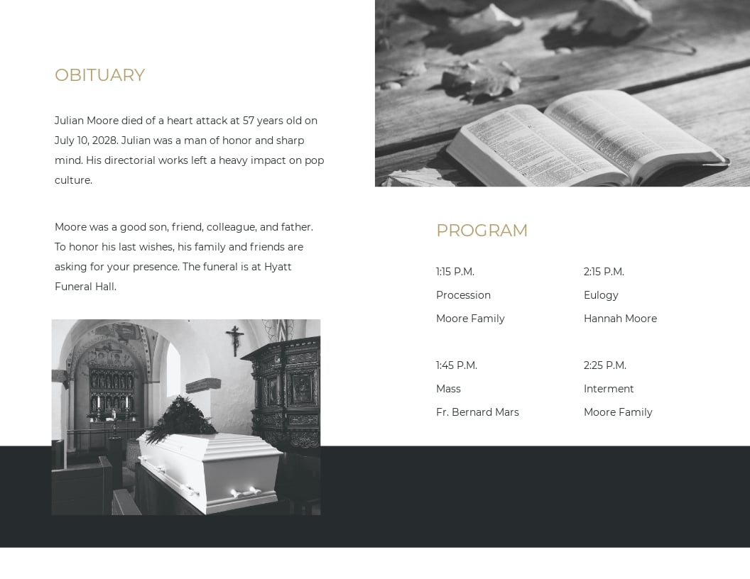 Minimalistic Funeral Program Bi Fold Brochure Template 1.jpe