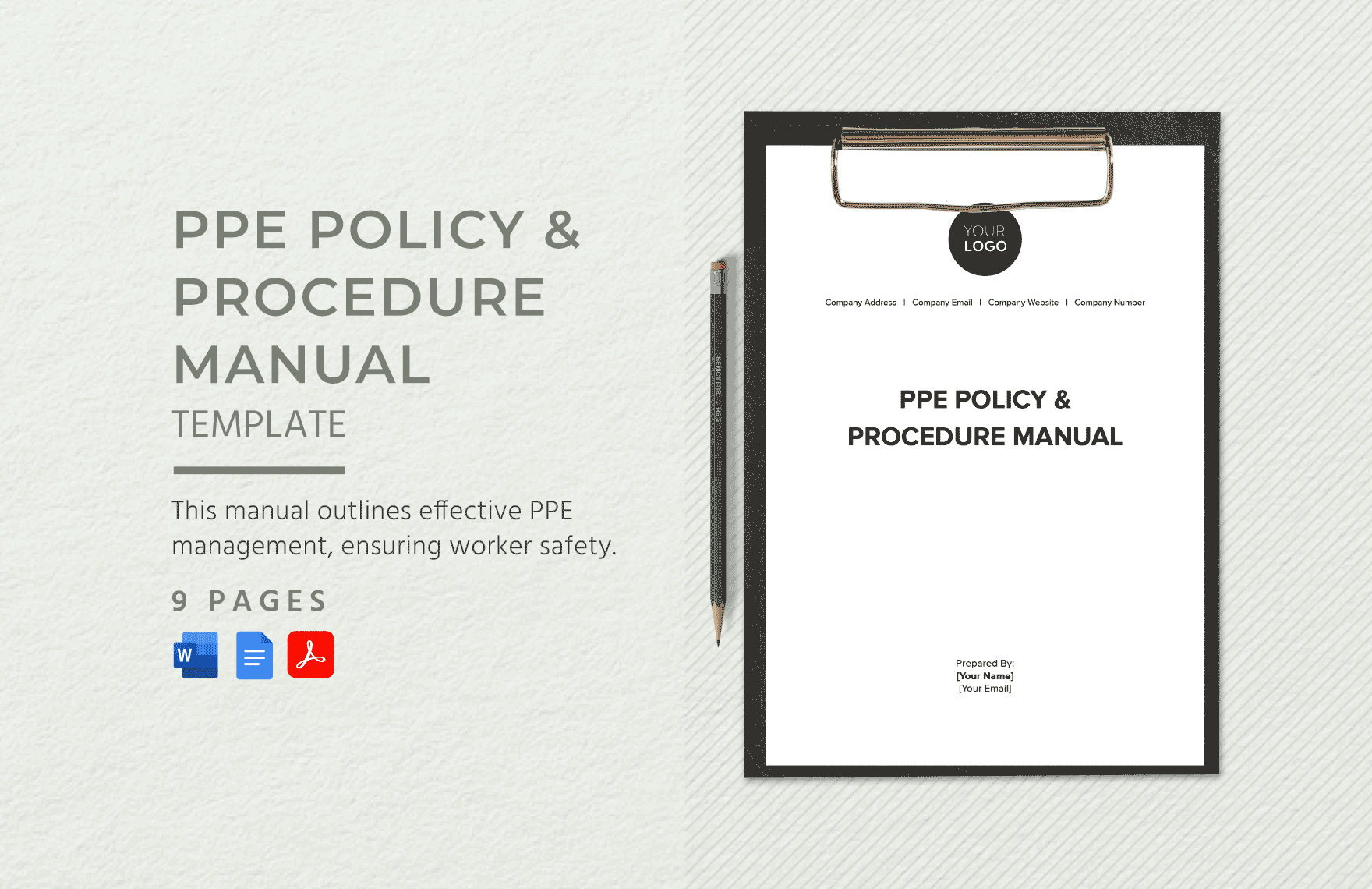 PPE Policy & Procedure Manual Template