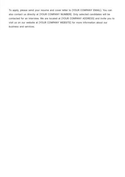 Free Logistics Customer Service Job Description Template to Edit Online