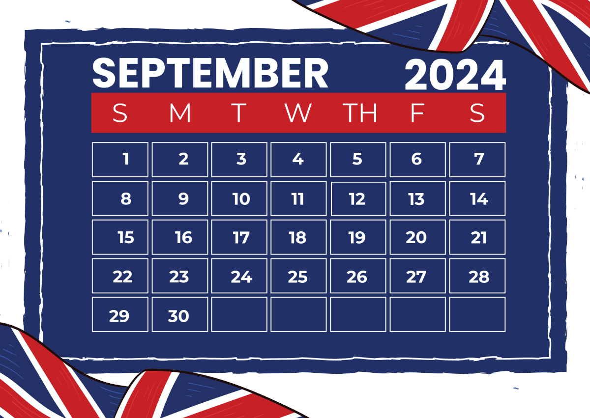 September 2024 Calendar UK Template