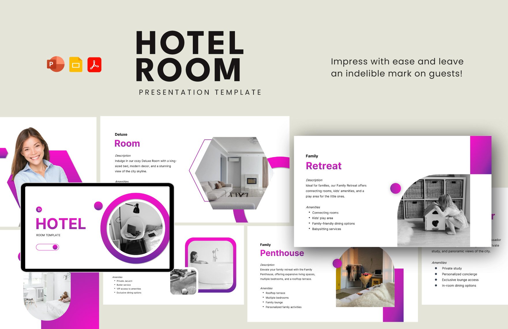 Free Hotel Room Template in PDF, PowerPoint, Google Slides