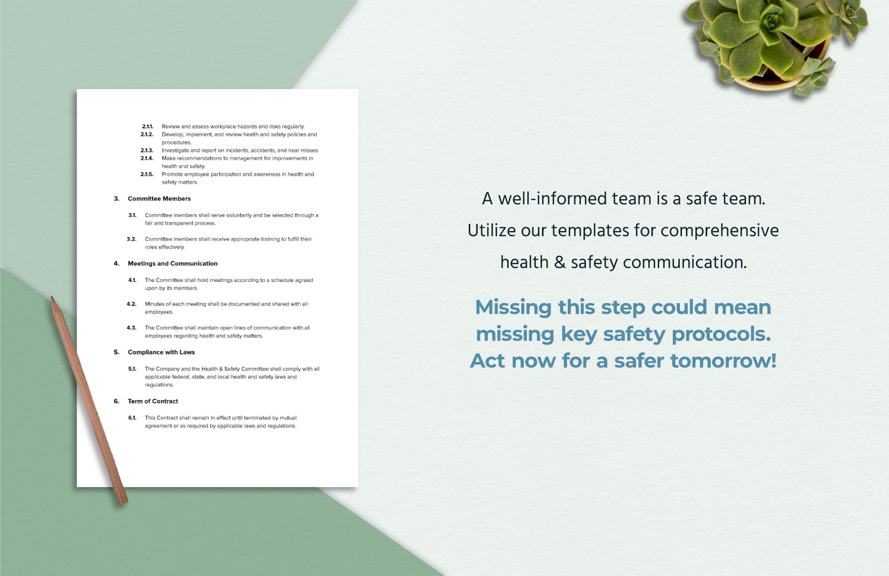 Health & Safety Committee Contract Template